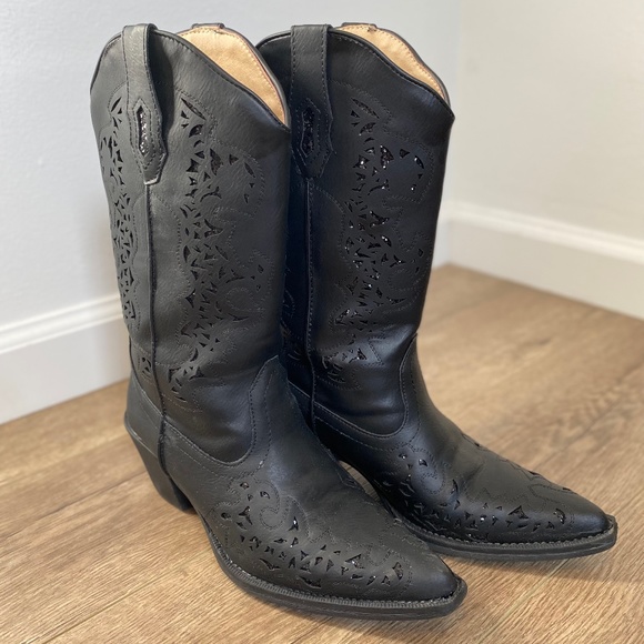 Roper Shoes - Roper Women's Black Alisa Western Fashion Boots - Size 7
